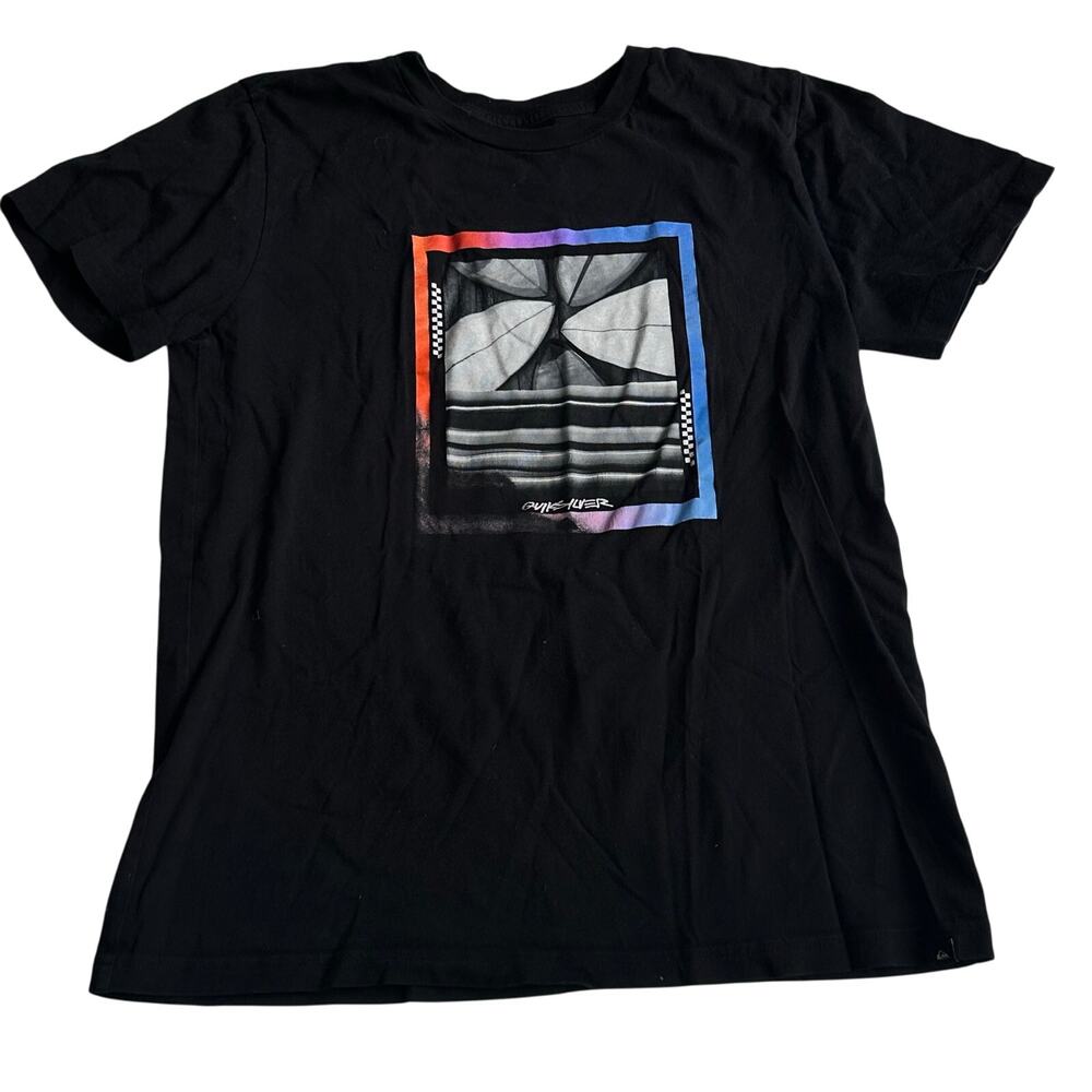 Quiksilver Boys XL Black Surf T-Shirt with Graphic